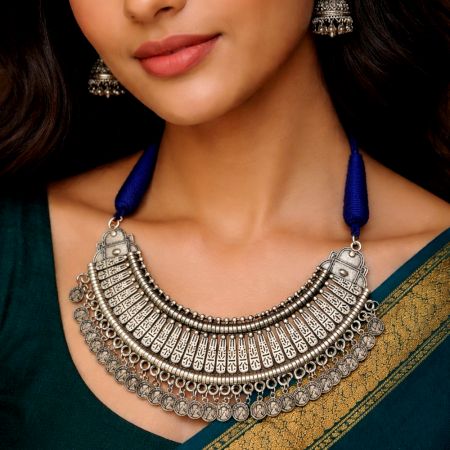 Handcrafted Vintage Tribal Oxidized Statement Necklace
